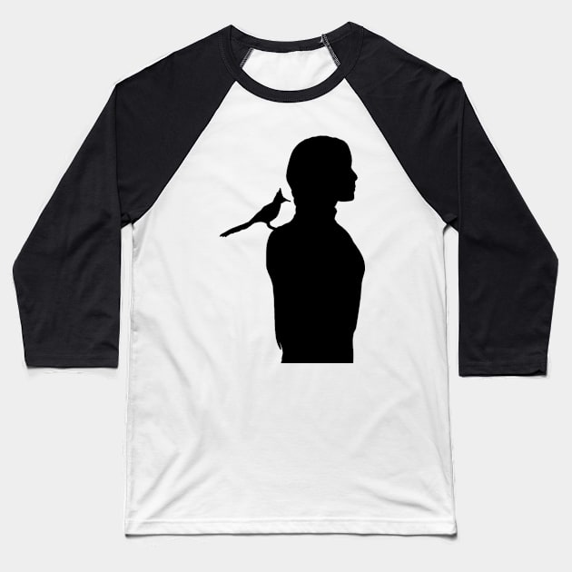 Katniss: Silhouette! Baseball T-Shirt by haleynicole11